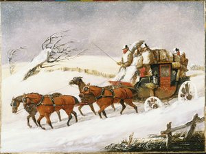 De Dover naar Londen koets: In de winter door Henry Thomas Alken