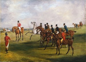 De Grand Leicestershire Steeplechase, 12 maart 1829: De start door Henry Thomas Alken