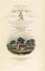 Titelpagina met kalligrafische titel en vignette van Engelse Tudor