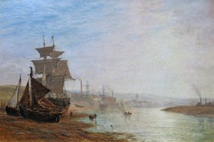 Laag tij bij Shoreham, Sussex