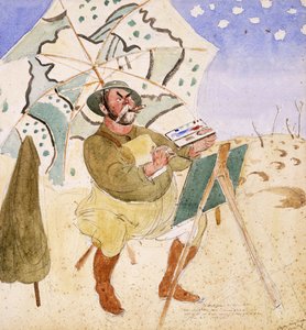 John Singer Sargent Schilderend door Henry Tonks