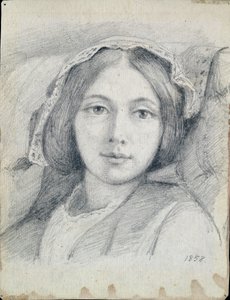 Mary Ellen Meredith, 1858 door Henry Wallis