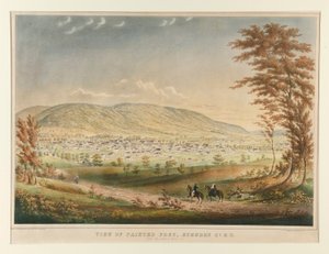 Uitzicht op Painted Post, Steuben Co. NY Vanaf de Noordzijde