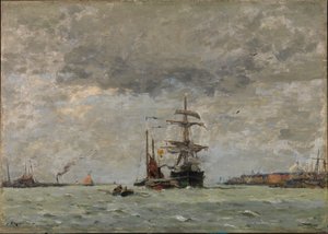 Ingang tot de haven door Henry Ward Ranger