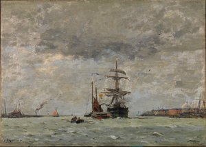 Ingang van de haven, 1890 door Henry Ward Ranger