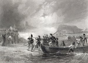 Poging van de Franse vloot om te landen bij Bantry Bay, Cork in 1796 door Henry Warren