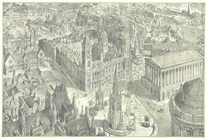 Vogelvlucht van Birmingham in 1886.