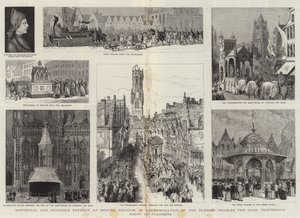 Historische en Religieuze Optocht in Brugge, België, ter Herdenking van de Zalige Karel de Goede, Dertiende Graaf van Vlaanderen