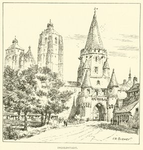 Ingoldstadt (gravure) door Henry William Brewer