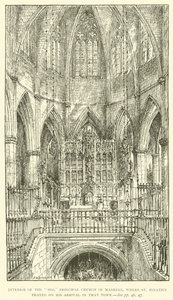 Interieur van de "Seo," Hoofdkerk van Manresa, waar St. Ignatius bad bij zijn aankomst in die stad door Henry William Brewer