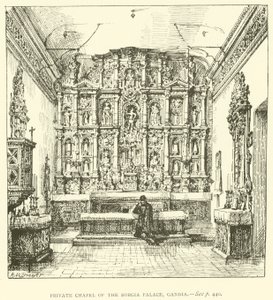 Privékapel van het Borgia-paleis, Gandia door Henry William Brewer