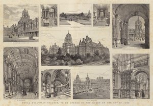 Royal Holloway College, te openen door de Koningin op 30 juni door Henry William Brewer