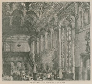 De Banketzaal, Crosby Hall, Londen door Henry William Brewer
