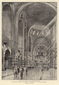 De nieuwe rooms-katholieke kathedraal in Westminster door Henry William Brewer