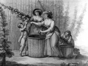 Hopplukkers, gegraveerd door William Dickinson, 1803