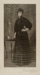 Een dame in het zwart door Henry Wolf