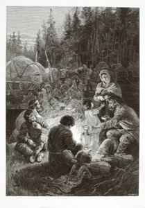 Bivak van een groep Teamsters (Oboz-chauffeurs) door Henry Wolf