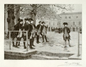 Bonaparte, de nieuweling, op de school van Brienne door Henry Wolf