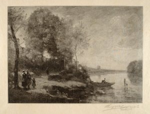 La Rivière a la Tour Lointaine door Henry Wolf