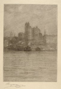 Neder-New York in een mist door Henry Wolf