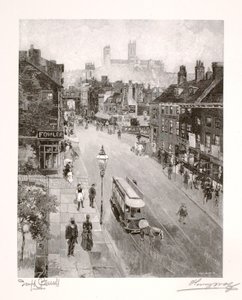 De kathedraal vanaf High Street door Henry Wolf