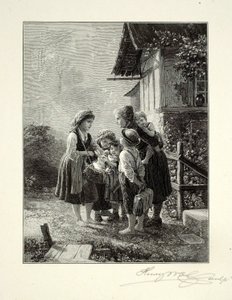 De kleine konijnenverkoper door Henry Wolf