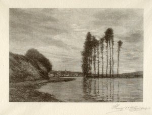 Uitzicht op de Seine (Harp der Winden) door Henry Wolf