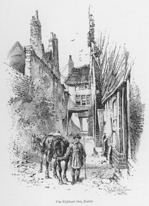 Koetsieren: The Elephant Inn, Exeter door Herbert (after) Railton