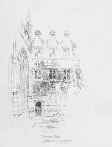 Kamer van de Engelse dichter Percy Bysshe Shelley op de eerste verdieping van University College, Oxford door Herbert (after) Railton