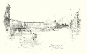Finsbury Square, vanaf Artillery Place, Londen door Herbert (after) Railton