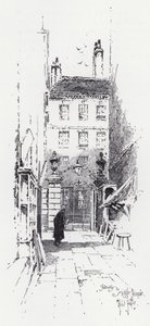 Poort naar Middle Temple door Herbert (after) Railton