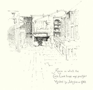 Kamer waarin de Cock-Lane Ghost hoax werd uitgevoerd, bezocht door Dr John in 1762