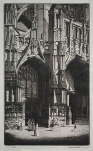 Notre Dame van Caudebec, Frankrijk door Herbert Gordon Warlow