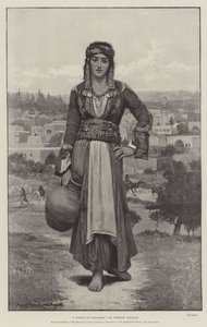Een vrouw uit Nazareth, van de tentoonstelling Het Heilige Land, van Jeruzalem tot Damascus, in de Dowdeswell Galleries, New Bond Street