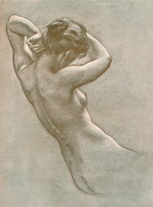 Studie voor Prospero die nimfen en godheden oproept, ca. 1902-1903 door Herbert James Draper