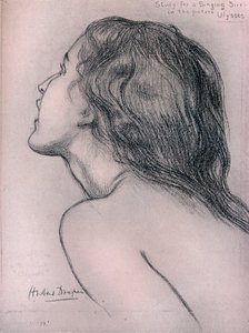 Studie voor een zingende sirene, c1909