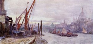 De oever bij Southwark