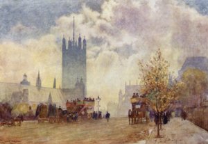 Victoria Toren en Oostkant van Westminster Abbey door Herbert Menzies (after) Marshall