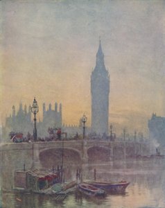 De Houses of Parliament, Londen, 1910 door Herbert Menzies Marshall