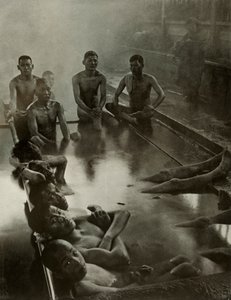 Een openbaar bad in Kanawa, 1910