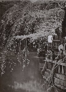 Kersenbloesemtijd in Japan door Herbert Ponting