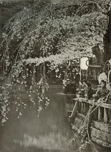 Kersenbloesemtijd in Japan, 1910 door Herbert Ponting