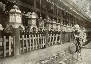 Op een pelgrimstocht naar Nara, 1910 door Herbert Ponting