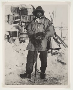 Onderofficier Evans tijdens de Terra Nova-expeditie (1910-13) naar de Zuidpool