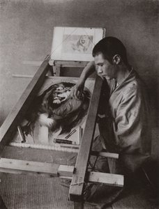 De Borduurster door Herbert Ponting