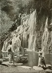 De Waterval van Vallende Juwelen bij Yumoto, 1910 door Herbert Ponting