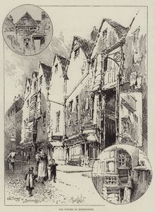 Oude huizen in Bermondsey door Herbert Railton