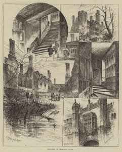 Schetsen bij Hampton Court