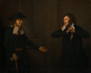 Shylock en Tubal uit "De Koopman van Venetië" door Herbert Stoppelaer
