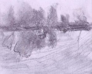 Een groep bomen weerspiegeld in water door Hercules Brabazon Brabazon